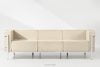 TRIGLO Modernes Gartensofa auf Metallfüßen weiß/cremeweiß weiß/cremig - Foto 2