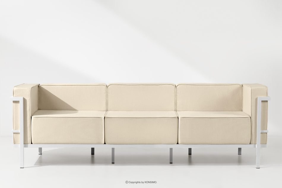 TRIGLO Modernes Gartensofa auf Metallfüßen weiß/cremeweiß weiß/cremig - Foto 1