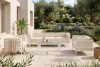 TRIGLO Modernes Gartensofa auf Metallfüßen weiß/cremeweiß weiß/cremig - Foto 11