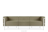 Modernes Gartensofa auf Metallbeinen weiß/beige