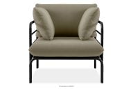 Loft-Gartensessel mit Metallbeinen anthrazit/beige