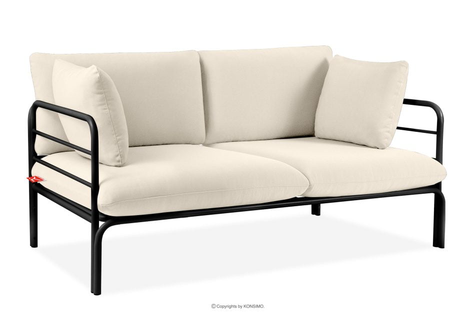 RAMBE Loft-Gartensofa auf Metallfüßen anthrazit/cremeweiß anthrazit/cremeweiß - Foto 2