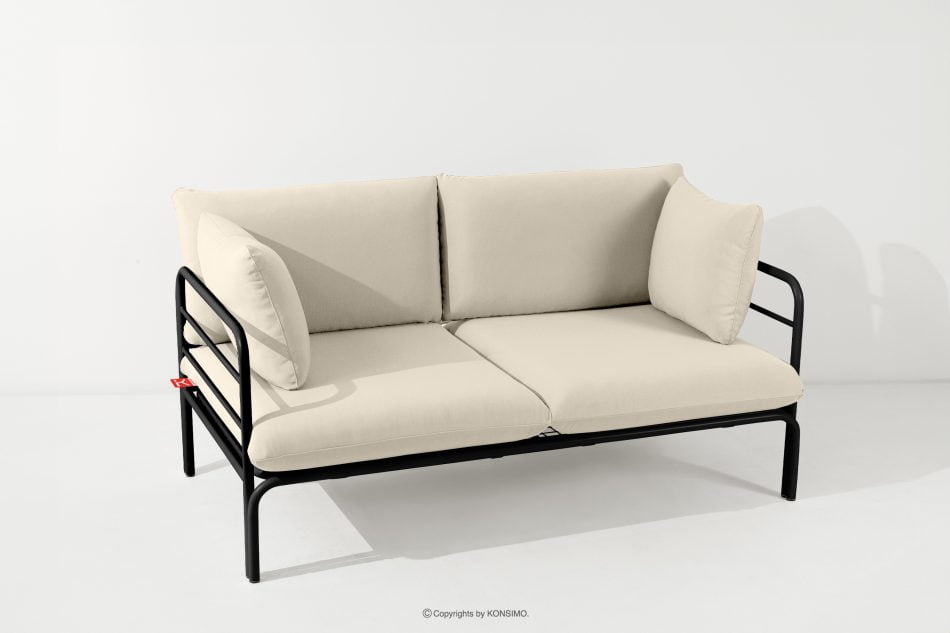 RAMBE Loft-Gartensofa auf Metallfüßen anthrazit/cremeweiß anthrazit/cremeweiß - Foto 1
