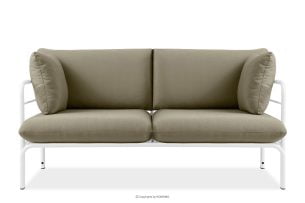 RAMBE, https://konsimo.de/kollektion/rambe/ Loft Gartensofa 2 auf Metallfüßen weiß/beige weiß/beige - Foto