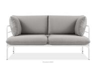 Loft Gartensofa auf Metallfüßen weiß/hellgrau