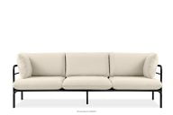 Loft-Gartensofa auf Metallfüßen anthrazit/cremeweiß