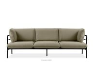 Loft-Gartensofa auf Metallfüßen anthrazit/beige
