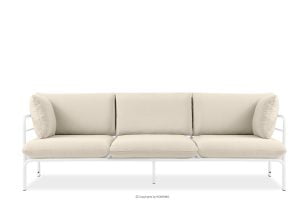 RAMBE, https://konsimo.de/kollektion/rambe/ Loft Gartensofa 3 auf Metallfüßen weiß/cream weiß/cremeweiß - Foto