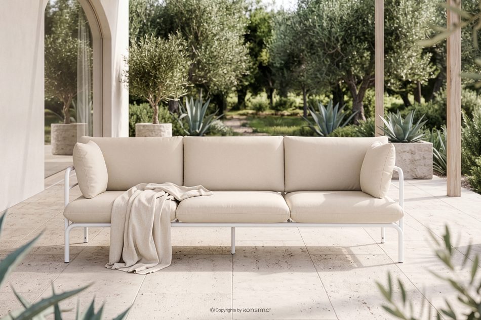 RAMBE Loft-Gartensofa auf Metallfüßen weiß/cremefarben weiß/cremeweiß - Foto 1