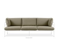 Loft-Gartensofa auf Metallfüßen weiß/beige