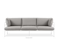 Loft-Gartensofa auf Metallfüßen weiß/hellgrau