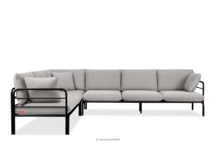 RAMBE, https://konsimo.de/kollektion/rambe/ Großes Loft-Gartenecksofa auf Metallfüßen anthrazit/hellgrau anthrazit/hellgrau - Foto