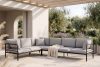 RAMBE Großes Loft-Gartenecksofa auf Metallfüßen anthrazit/hellgrau anthrazit/hellgrau - Foto 2