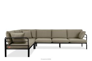 RAMBE, https://konsimo.de/kollektion/rambe/ Großes Loft-Gartenecksofa auf Metallfüßen anthrazit/beige anthrazit/beige - Foto