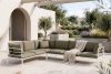 RAMBE Große Loft-Gartenecke auf Metallfüßen weiß/beige weiß/beige - Foto 2