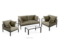 Gartenmöbelset anthrazit/beige (Sitzplätze jeweils 1,1,2,1)