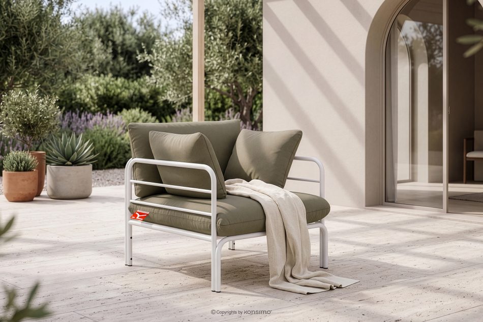 RAMBE Gartenmöbelset weiß/beige (Sitzplätze jeweils 1,1,2,1) weiß/beige - Foto 18
