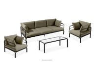 Loft-Gartenmöbel-Set anthrazit/beige (Sitzplätze jeweils 1,1,3,1)