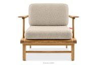 Gartensessel im Boho-Stil aus natürlicher Esche beige