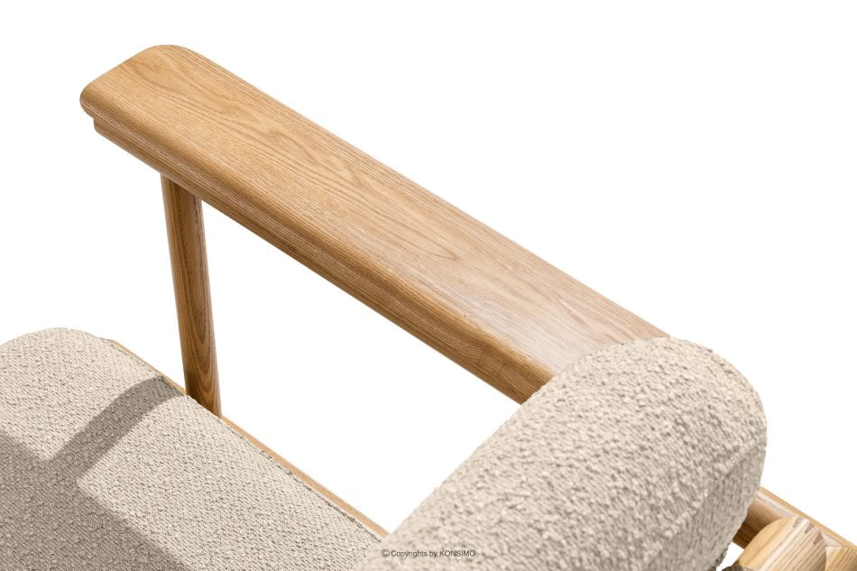 ATREDA Gartensessel im Boho-Stil aus natürlicher Esche beige Creme/jesion naturalny - Foto 11
