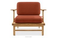 Garten-Sessel im Boho-Stil aus natürlicher Esche orange