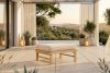 ATREDA Boho style Garten Sitzhocker Creme/natürliche Asche Creme/natürliche Asche - Foto 2