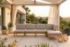 ATREDA Boho style Garten Sitzhocker Creme/natürliche Asche Creme/natürliche Asche - Foto 11