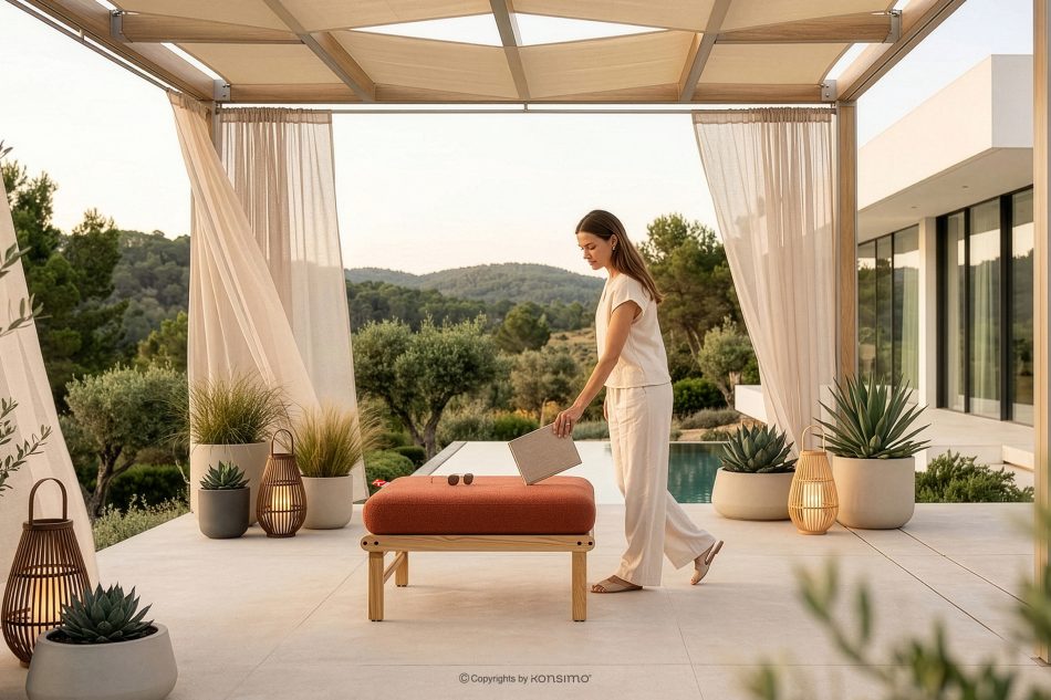 ATREDA Boho style Garten Sitzhocker beige/natürliche Asche beige/natürliche Asche - Foto 10
