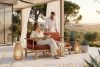 ATREDA Eschenholz Gartensofa im Boho-Stil grau grau/natürliche Asche - Foto 21