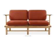 Eschenholz Gartensofa im Boho-Stil orange