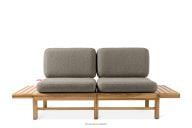 Gartensofa aus Holz im Boho-Stil grau