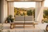 ATREDA Gartensofa aus Holz im Boho-Stil cremefarben Creme/natürliche Asche - Foto 2