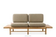 Gartensofa aus Holz im Boho-Stil beige
