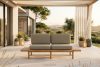 ATREDA Gartensofa aus Holz im Boho-Stil beige beige/natürliche Asche - Foto 2