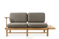 Gartensofa 2 Massivholz Esche grau