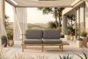 ATREDA Gartensofa 2 Massivholz Esche grau grau/natürliche Asche - Foto 2