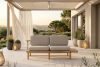 ATREDA Massives Eschenholz Gartensofa 2 Creme Creme/natürliche Asche - Foto 2