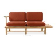 Gartensofa 2 Massivholz Esche orange