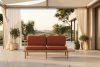 ATREDA Gartensofa 2 Massivholz Esche orange orange/natürliche Asche - Foto 2