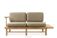 Gartensofa 2 Massivholz Esche beige