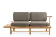 Gartensofa 2-sitzig Eschenholz grau