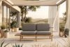 ATREDA Gartensofa 2-sitzig Eschenholz grau grau/natürliche Asche - Foto 2
