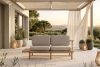 ATREDA Gartensofa 2 Sitzer aus Eschenholz creme Creme/natürliche Asche - Foto 2