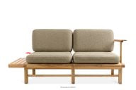 Gartensofa 2-sitzig Eschenholz beige