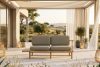 ATREDA Gartensofa 2-sitzig Eschenholz beige beige/natürliche Asche - Foto 2