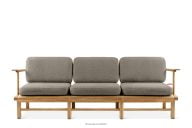 Gartensofa 3 aus Eschenholz im Boho-Stil grau