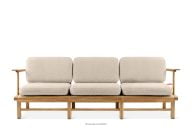 Gartensofa 3 in Eschenholz Boho Blut Stil