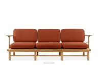 Gartensofa 3 aus Eschenholz im Boho-Stil orange