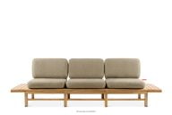 Gartensofa 3 aus Holz im Boho-Stil beige
