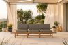 ATREDA Gartensofa 3 aus Holz im Boho-Stil beige beige/natürliche Asche - Foto 2